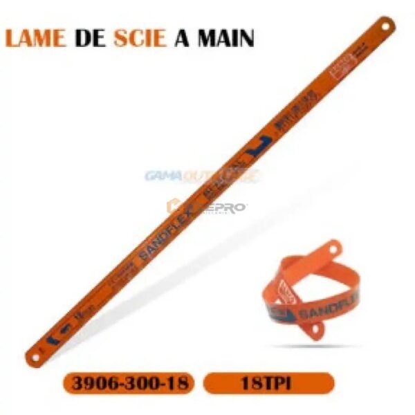 LAME SCIE A METAUX ORANGE SWEDEN EXTRA MINGLI /SANDFLEX