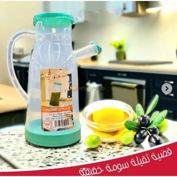 CRUCHE D'HUILE TRANSP/COULEUR +COUVERT 700ML HB