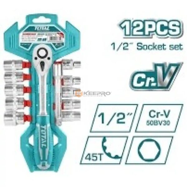 JEU DOUILLE CLIQ 12PCS 1/2" LUX AJ1512 EMCOM