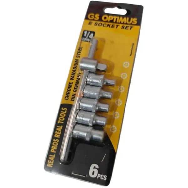 JEU DOUILLE CLIQ ETOILE 1/4  6PCS OPTIMUS