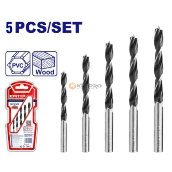 JEU MECHE BOIS  5PCS 3-4-5-6-8 EWDBB15055 EMTOP