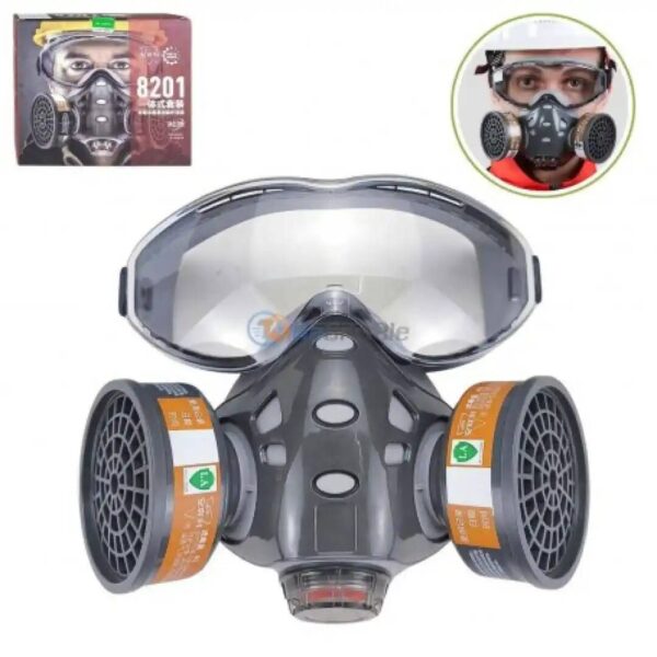 MASQUE ANTI POUSSIERE 2 CARTOUCHE +LUNETTE LUX 8201 DAMI ASL SAFETY