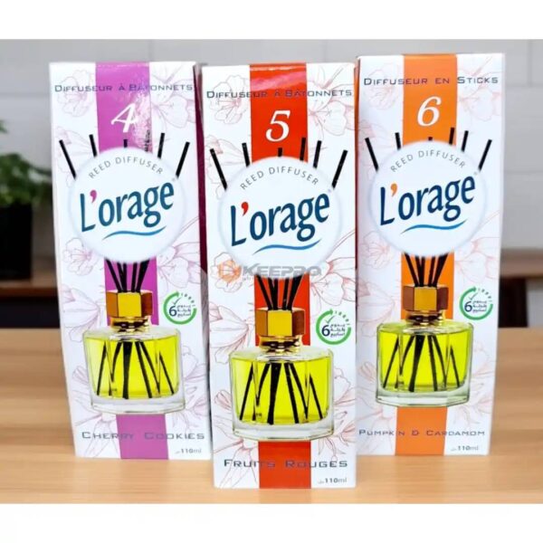 PARFUM AMBIANCE 6 BATONNET +BOUTEILLE 110ML LORAGE