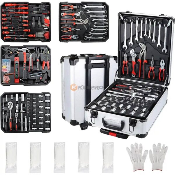 CAISSE A OUTIL COMPLET 187PCS VALISE A ROUE CHROME LUX FACOM
