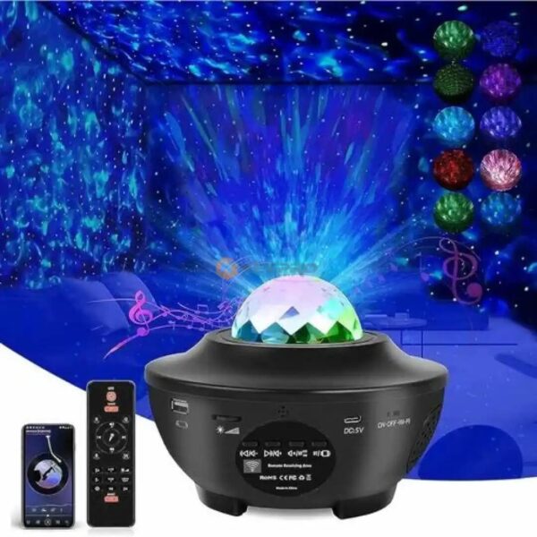 LAMPE JEU DE LUMIERE BLUETOOTH BOULE GM +TEL MOON/LASER USB XY-922 SPEAKER