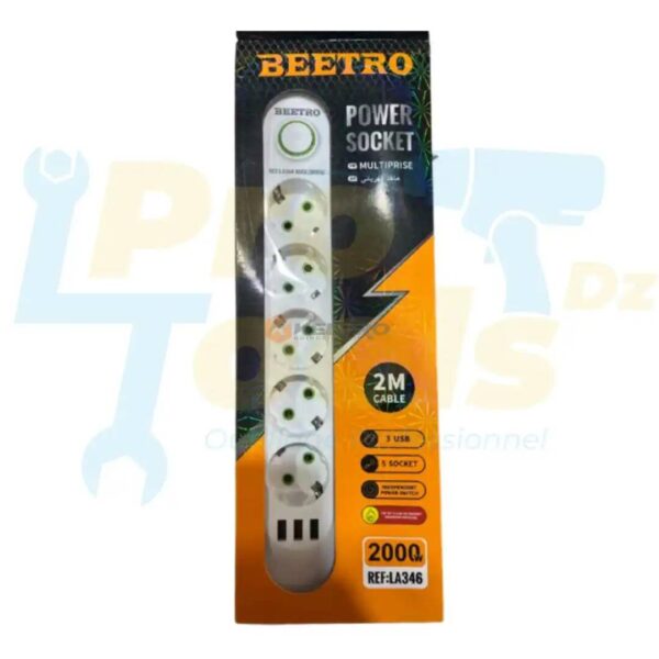 MULTIPRISE 2M 5P+ 3 USB +INT LUX LA346 BEETRO