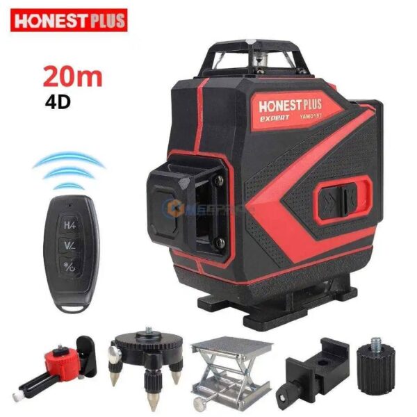 NIVEAU LASER 16L 4D 20M S/TREPIED YAM0197 HONEST PLUS