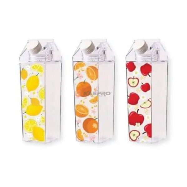 BOUTEILLE DE LAIT / JUS PLAST TRANSP CARRE 500ML COOK SAFARI
