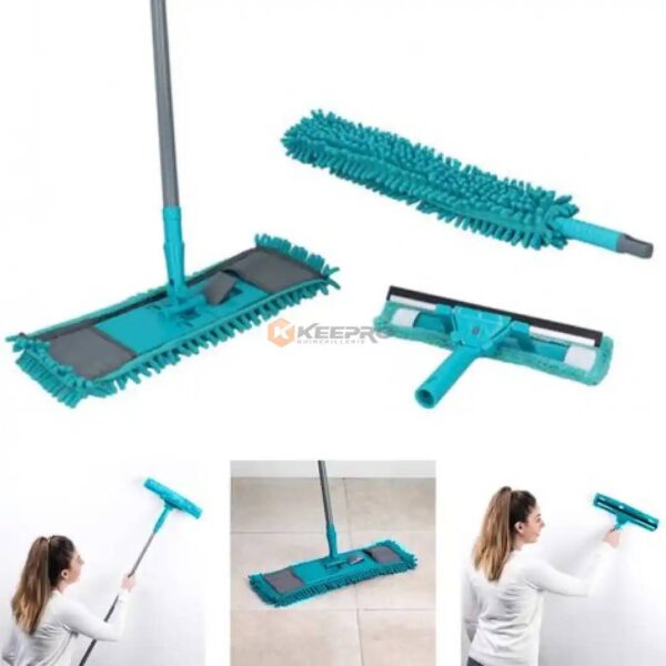 SERPILLIERE +FROTTOIR +PLUMEAU ENSEMBLE 4PCS MOP EMI STYLE