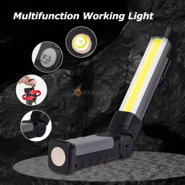 BALADEUSE RECHARGABLE LED TORCHE 5F CARRE LONG TKD