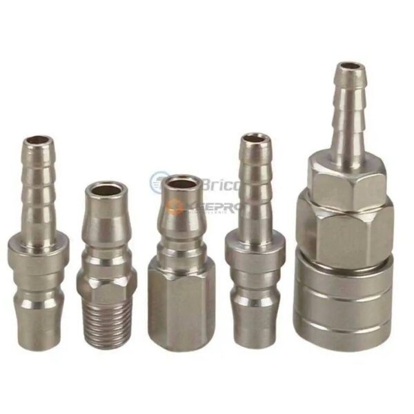 JEU RACCORDS COMPRESSEUR 1/4 5PCS CHROME LUX BOITE 8774 SL /TOOLS