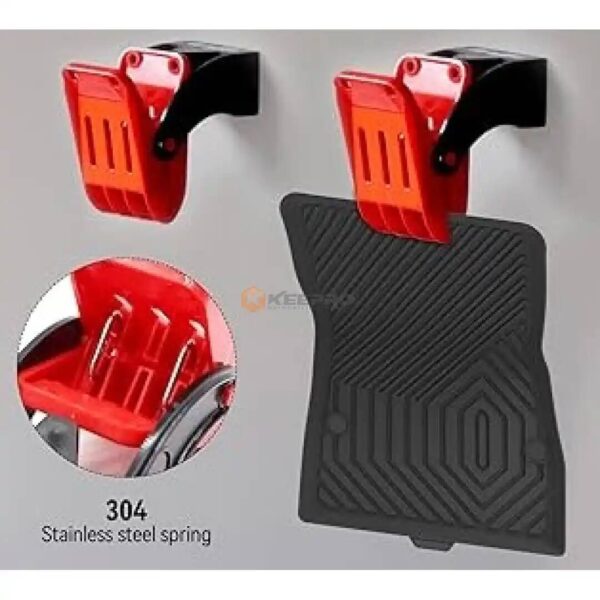 PINCE LAVAGE PLAST MULTI-USAGE 2PCS FIXATION MURAL NOIR-ROUGE GM REX TOOLS