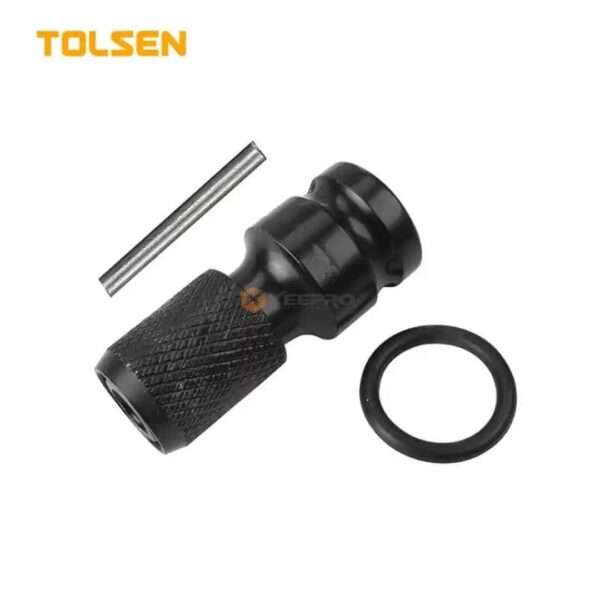 PORTE EMBOUT ADAPTATEUR BOULONNEUSE 1/2 - 1/4 NOIR TOLSEN
