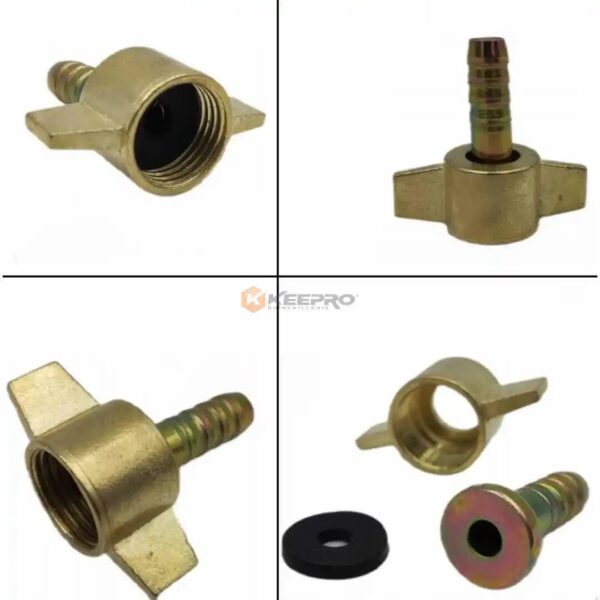 RACCORD COMPRESSEUR 1/4 FEM PAPILLON LIBRE BRONZE TKD