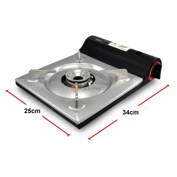 RECHAUD CAMPING CARRE GM NV SANS TETINE EXTRA PLAT GRIS-NOIR CB-255-B CAMPING STOVE
