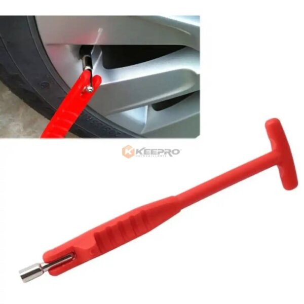 TIRE VALVE POUR PNEU AUTO UNIVERSEL PLIANT P/ PLAST ROUGE TKD
