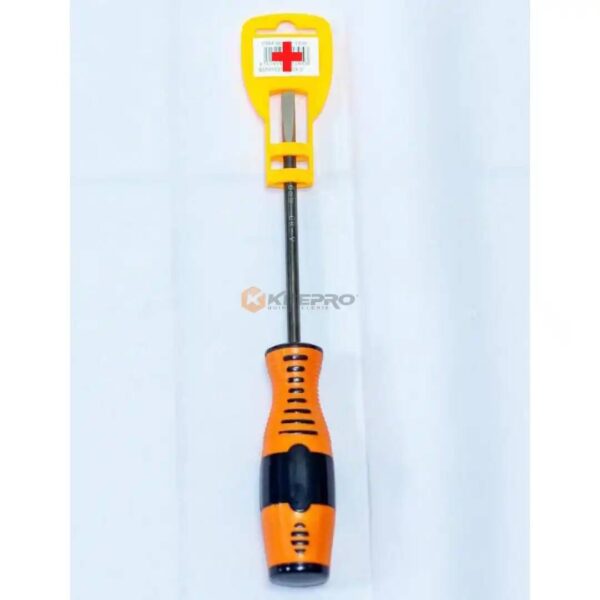 TOURNEVIS MECANIQUE A FRAP 4 COIN SIMPLE  6X140 ORANGE 1238-2 MINGLI