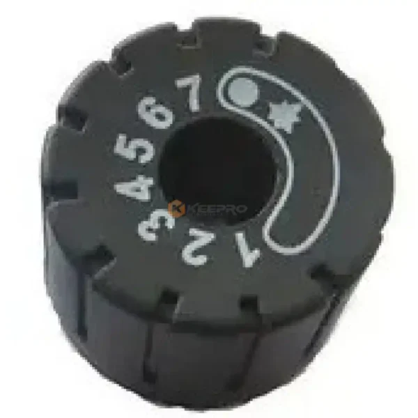 BOUTON CHAUFFAGE NOIR SIMPLE
