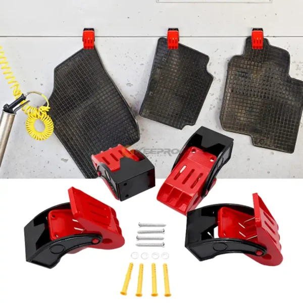 PINCE LAVAGE PLAST MULTI-USAGE 2PCS FIXATION MURAL NOIR-ROUGE PM REX TOOLS