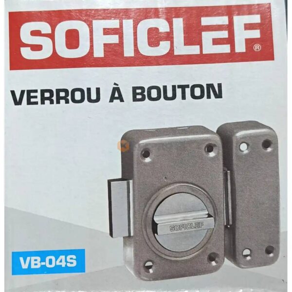 VERROU BOUTON GRAND CLE-SPC GRIS VB-04S SOFICLEF