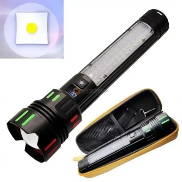 TORCHE A MAIN RECH 5F SOS +USB +AFFICHEUR GM +POCHETTE LUX YES-M116 FLASHLIGHT