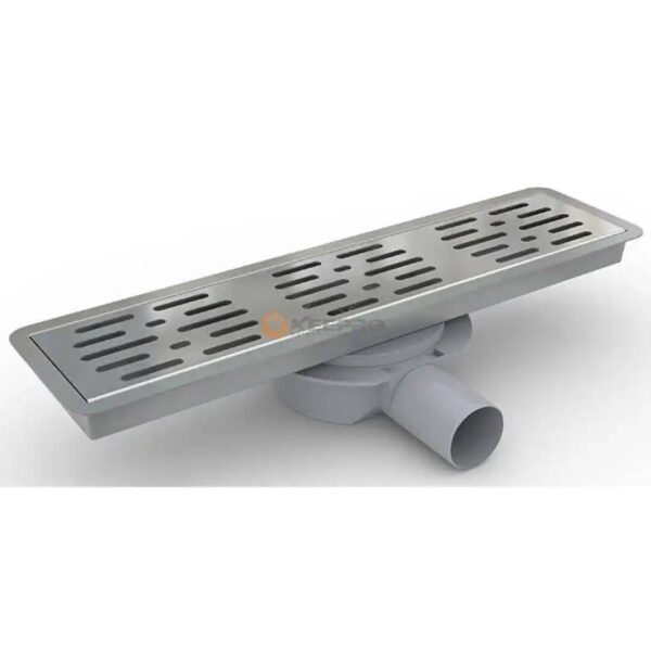 CANIVEAU 60CM INOX+PLAST COUDE CHROME DIMI