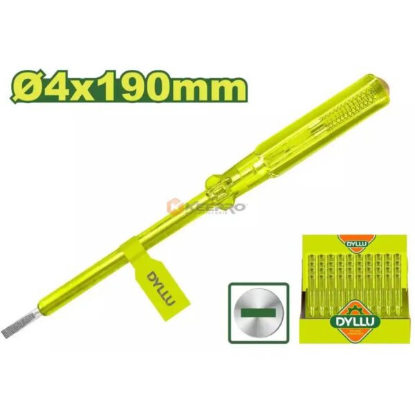 TOURNEVIS TESTEUR TRANSP JAUNE GM DTTP1904 DYLLU