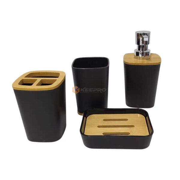 SERVICE LAVABO PLAST NOIR 4PCS