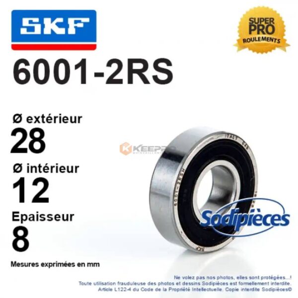 ROULEMENT 6001 SKF