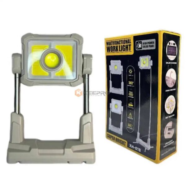 PROJECTEUR LED RECHARG SOLAIRE MULTI-FONCTION EXT 165MM XH-018C WORK LIGHT