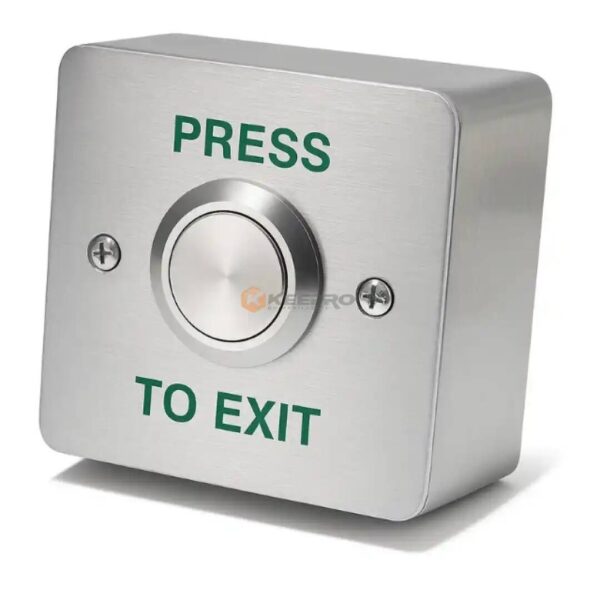 BOUTON D'ACCES SERRURE ELECTRIQUE APPARENT PRESS TO EXIT CARREE