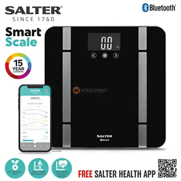 PESE PERSONNE BLUETOOTH A BANDE INOX 200KG BATHROOM SCALE