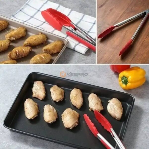 PINCE CHARBON BARBECUE EN SILICONE ALIMENTAIRE COULEUR FOOD CLIPS KITCHEN