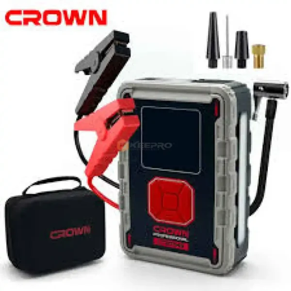 POWER BANK +COMPRESSEUR AUTO 5V-9V-12V 24000MAH CT37043 CROWN