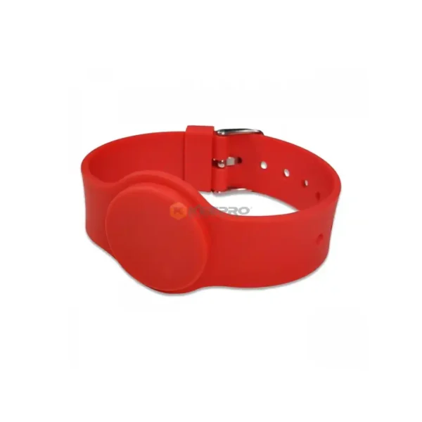 TAG BRACELET EN SILICONE ROND REGLABLE ROUGE MAC TECH