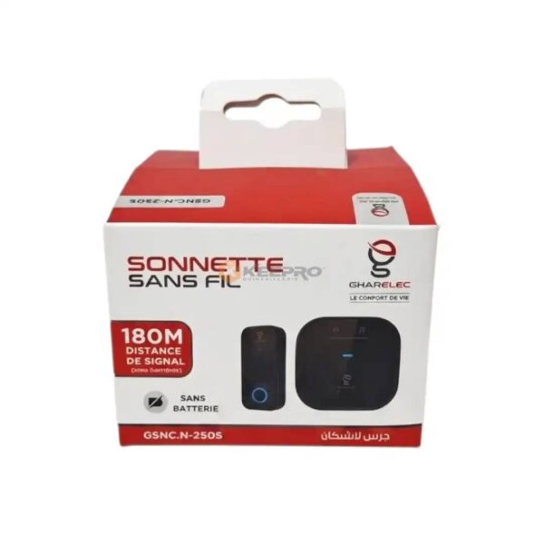SONNETTE S/FIL A FICHE LUX NOIR 180M GSNC.N-2505 GHARELEC