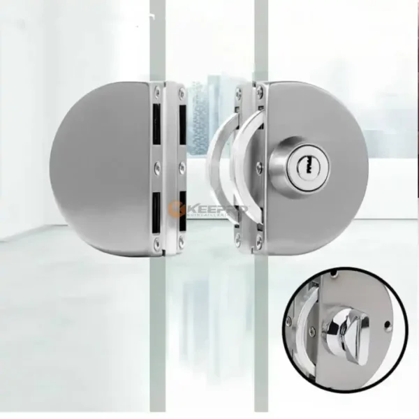 SERRURE PORTE D'ENTRE VITRE ROND DOUBLE A CLE OLEX