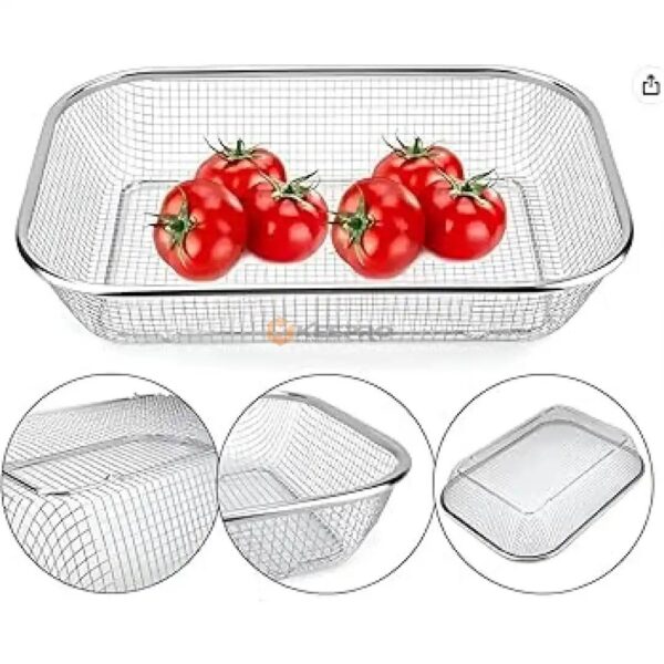 PASSOIRE CUISINE GRILLAGE INOX RECTANGLE PM 13X31 KITCHEN