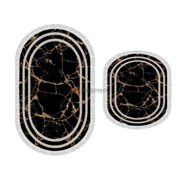 TAPIS CUISINE / DOUCHE SILICONE 2PCS OVALE 38X100 + 38X50 BND JIRERMEI