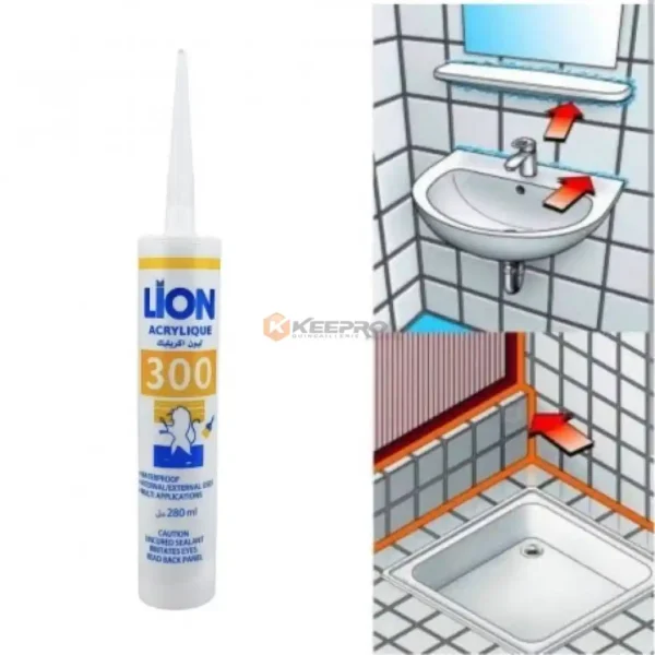 TUBE SILICONE ACRYL BLANC 280 LION