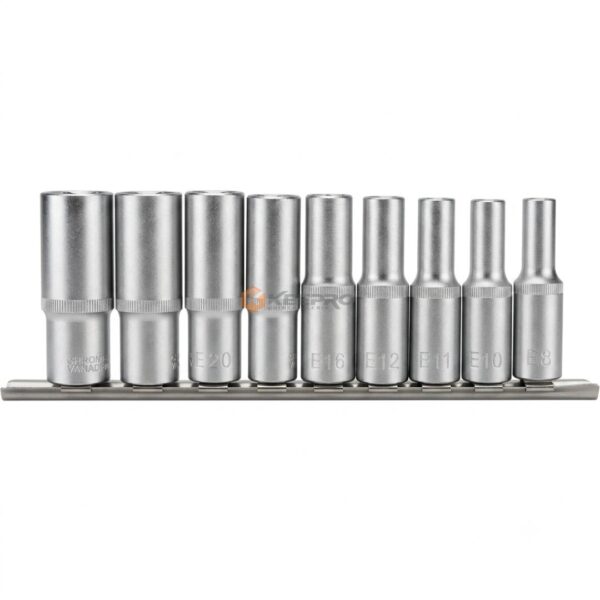 JEU DOUILLE CLIQ ETOILE 1/2 LONG 9PCS TIFONE