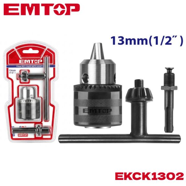 MANDRIN + ADAPTATEUR 13MM 3PCS EKCK1302 EMTOP