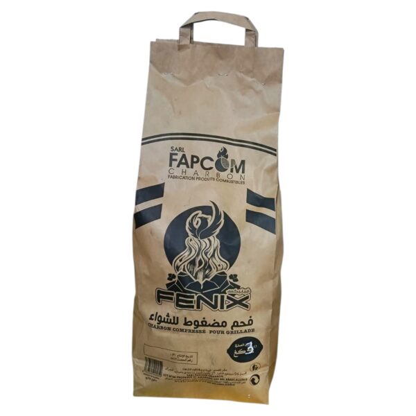 CHARBON BARBECUE NOIR COMPRESSEE 3KG FAPCOM