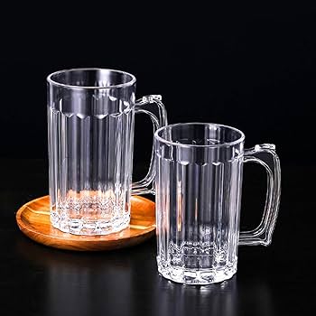 CHOPE TASSE A EAU PLAST TRANSP A BRAS B/DORE LUX HMZ