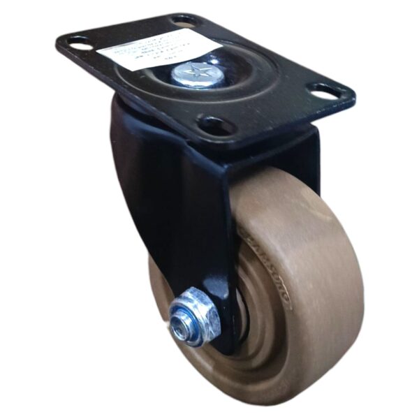 ROUE PIVOT MARRON HAUT TEMP LUX 100 SIMPLE PLAQUE
