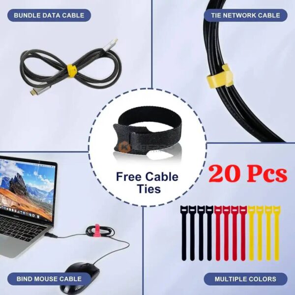 ATTACHE CABLE SCRATCH MULTI-USAGE COULEUR 20PCS 23681-5 FASTENING CABLE TIES