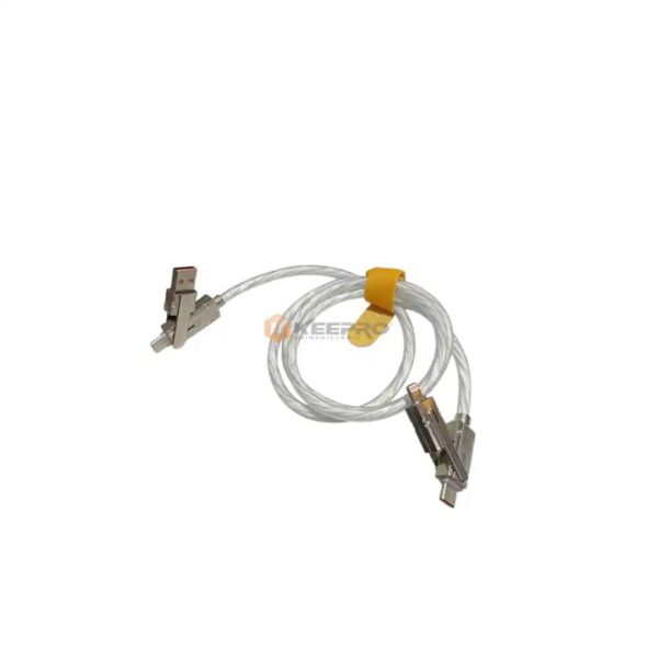 CABLE DATA USB TYPE "C" GROS TRANSP 1M LUX FICHE METAL PLIANT ZONE
