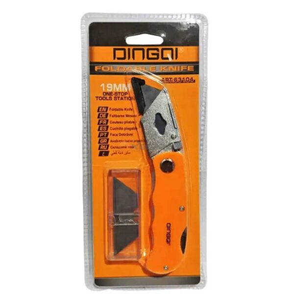 CUTTEUR PLIANT +LAME POIGNE ALUM ORANGE 63104 DINGQI