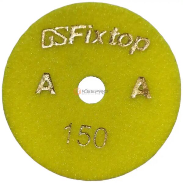 DISQUE PONCAGE FINIT MARBRE SCRATCHE 100MM CLAS A N°150 JAUNE 50395 FIXTOP