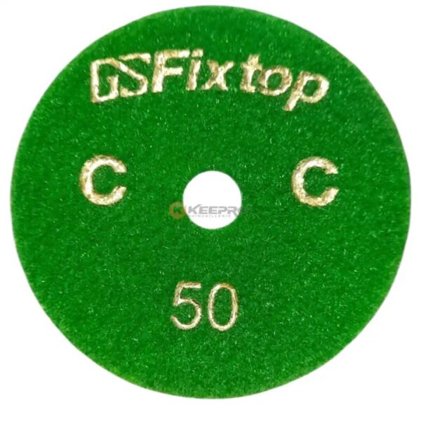 DISQUE PONCAGE FINIT MARBRE SCRATCHE 100MM CLASS C N°50 VERT PIST 50421 FIXTOP